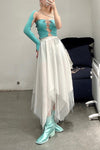 Marc Le Bihan 2590 Collection of Triple Tulle Silk Skirts Handmade in France MLB-2590-BAI White